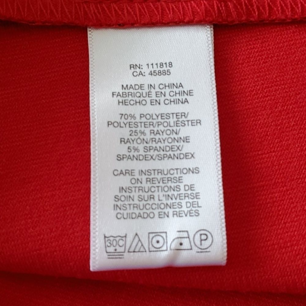 EUC sz 6 MK Blk Red Colorblock Bodycon "Good Booty" Mini Skirt - Picture 8 of 8
